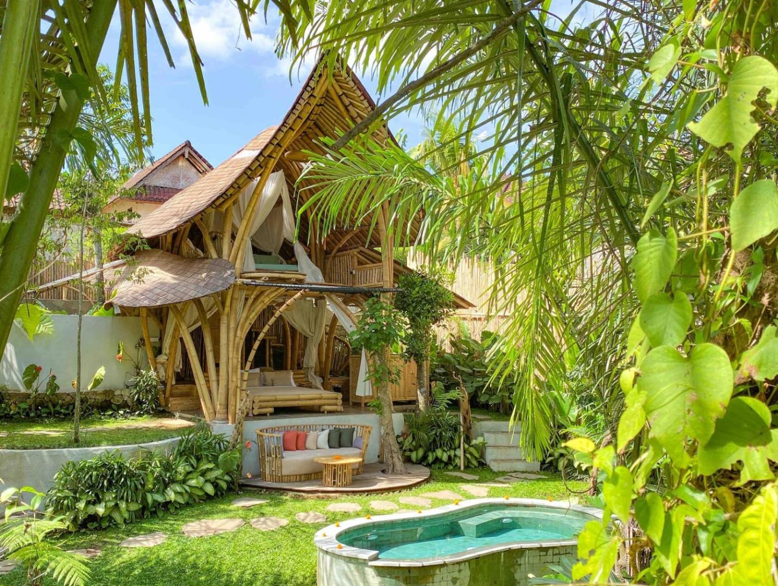 Wahem Eco Bamboo - Magical Bamboo House Ubud Bali Villa Oda fotoğraf